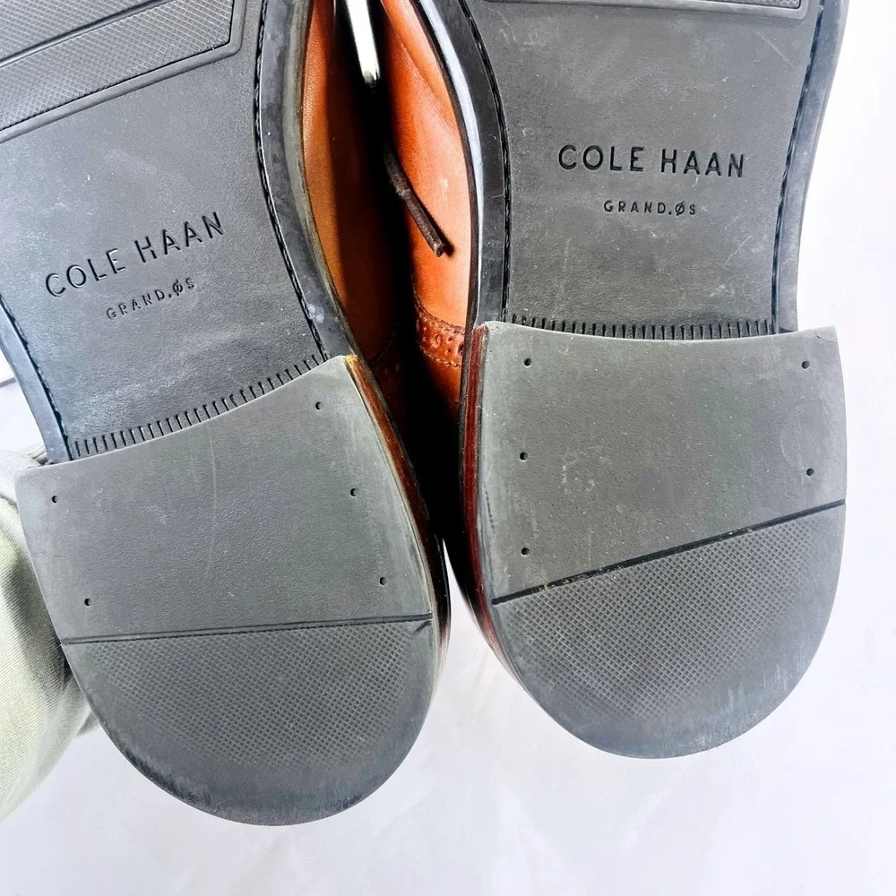 Cole Haan Grand OS Watson Dress Shoe Mens 12 Brown Leather Oxford Derby Business